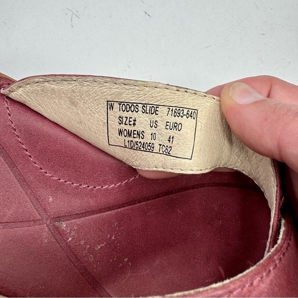 Bogs Todos Slides sandals Garnet wine red leather sandals 10 - Picture 9 of 10